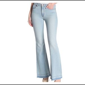 WRANGLER light wash high rise flare jeans